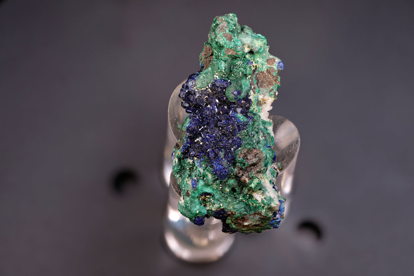 Azurite Crystals with Botryoidal Malachite