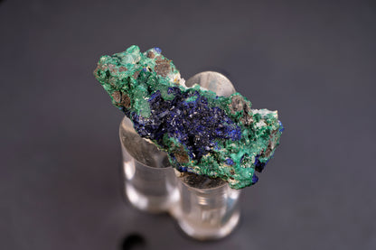 Azurite Crystals with Botryoidal Malachite