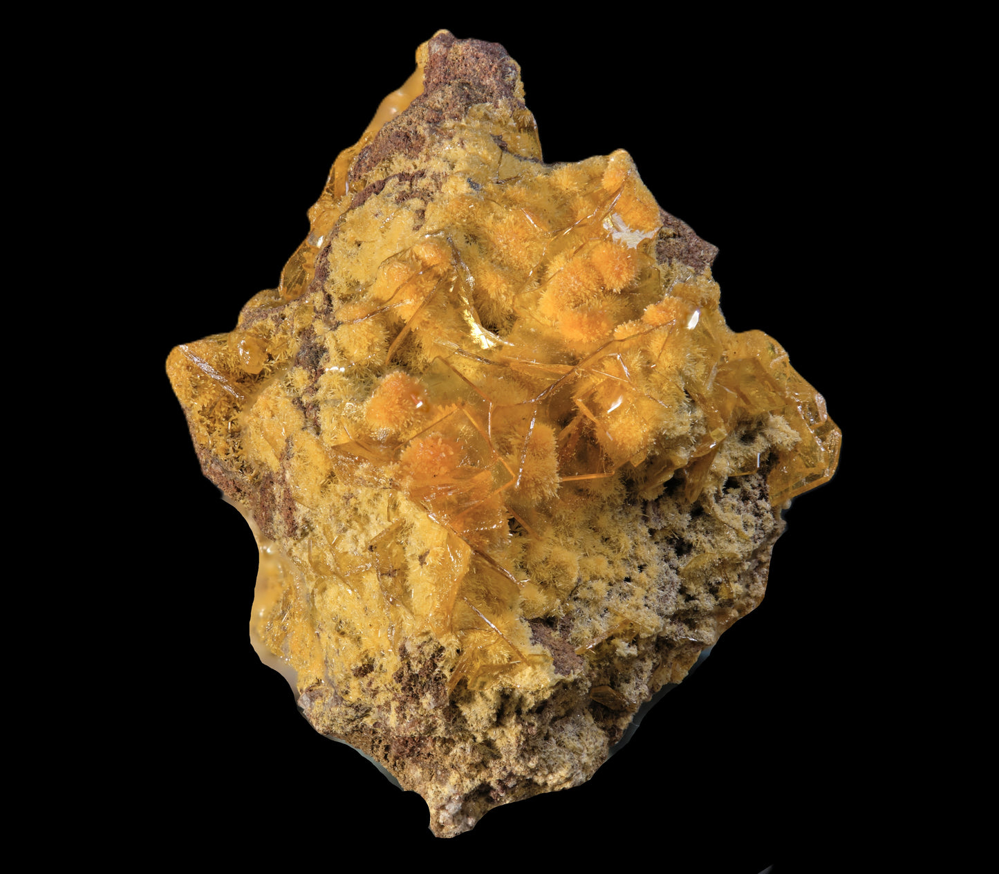 Mimetite on Wulfenite