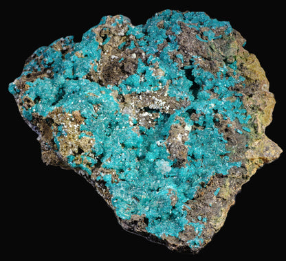 Dioptase with Chalcedony and Quartz