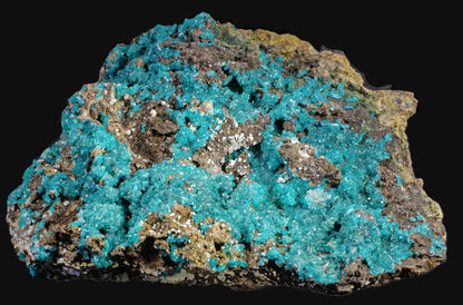 Dioptase with Chalcedony and Quartz