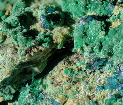 Spangolite with Malachite