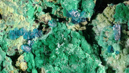 Spangolite with Malachite