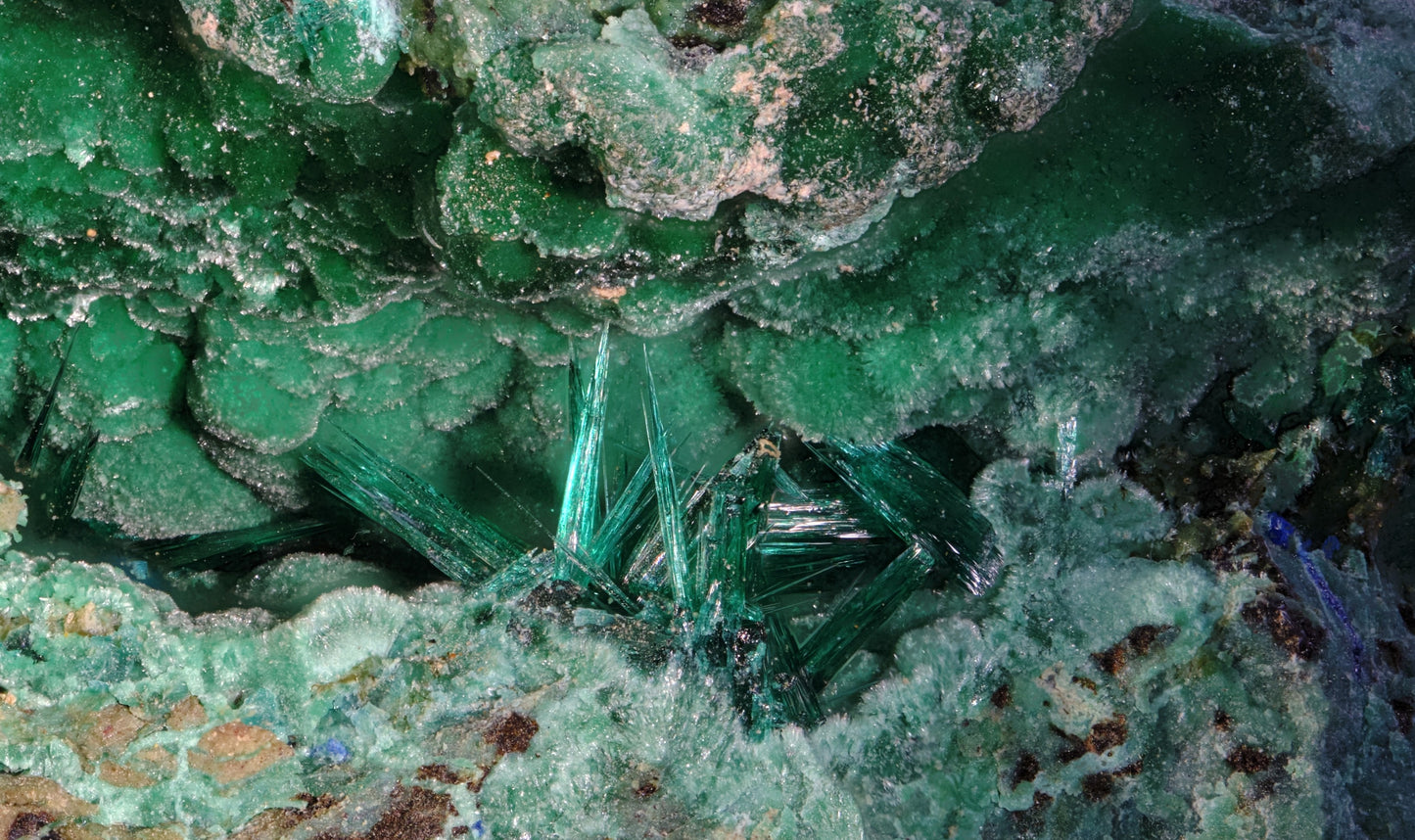 Spangolite with Malachite
