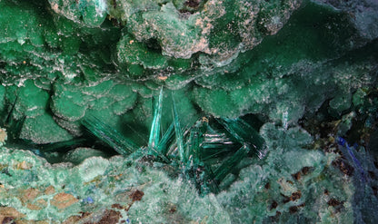 Spangolite with Malachite