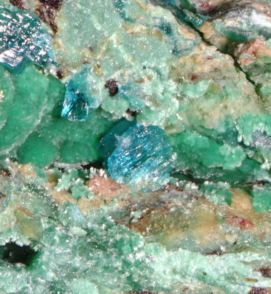 Spangolite with Malachite