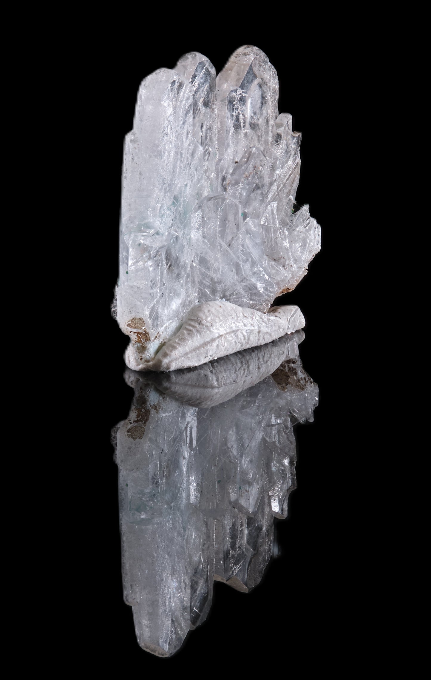 Baryte with Malachite