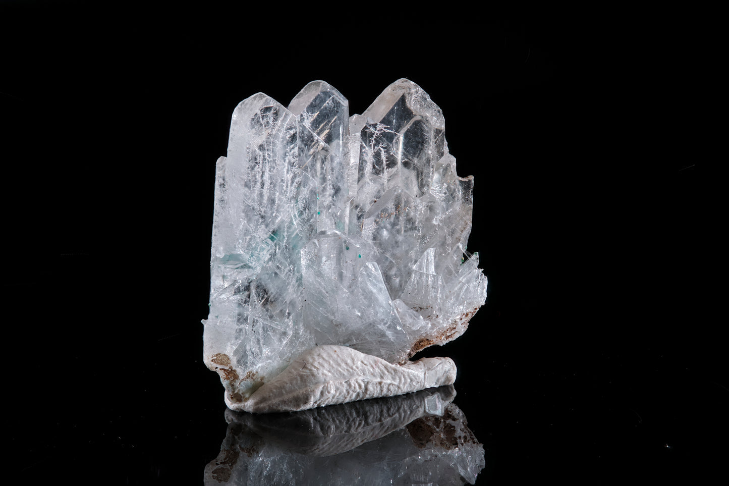 Baryte with Malachite