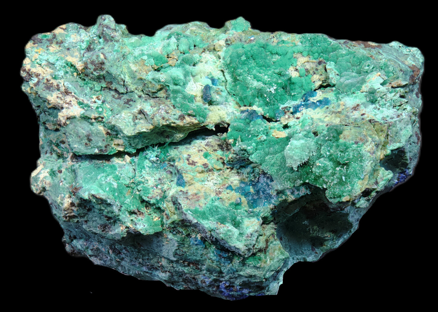 Spangolite with Malachite