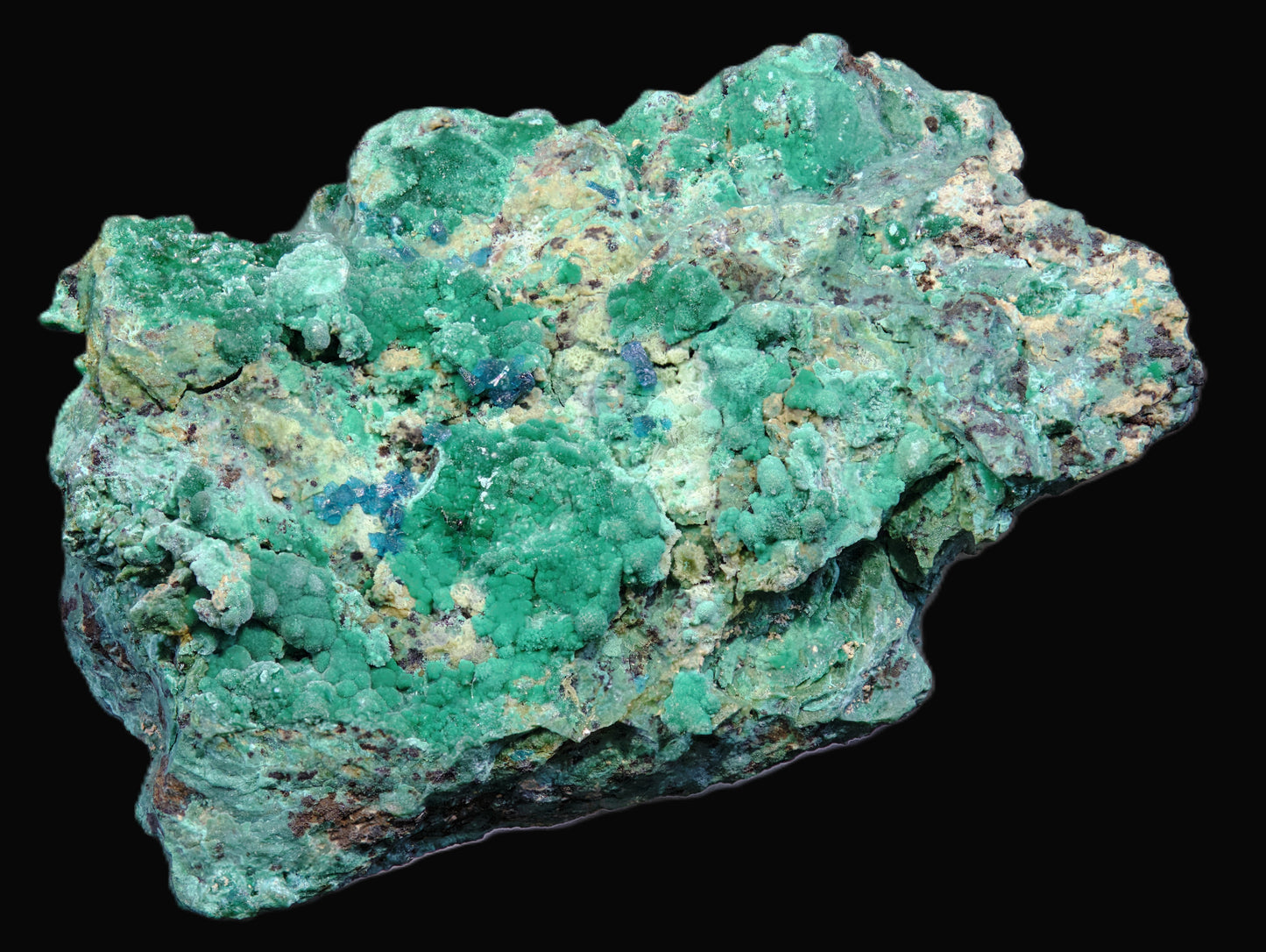 Spangolite with Malachite