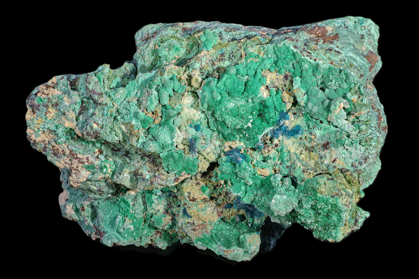 Spangolite with Malachite