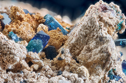 Azurite Crystals with Botryoidal Malachite
