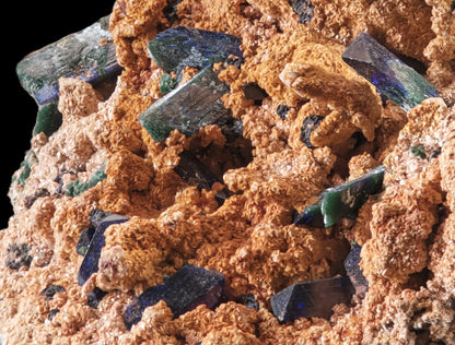 Azurite Crystals with Botryoidal Malachite