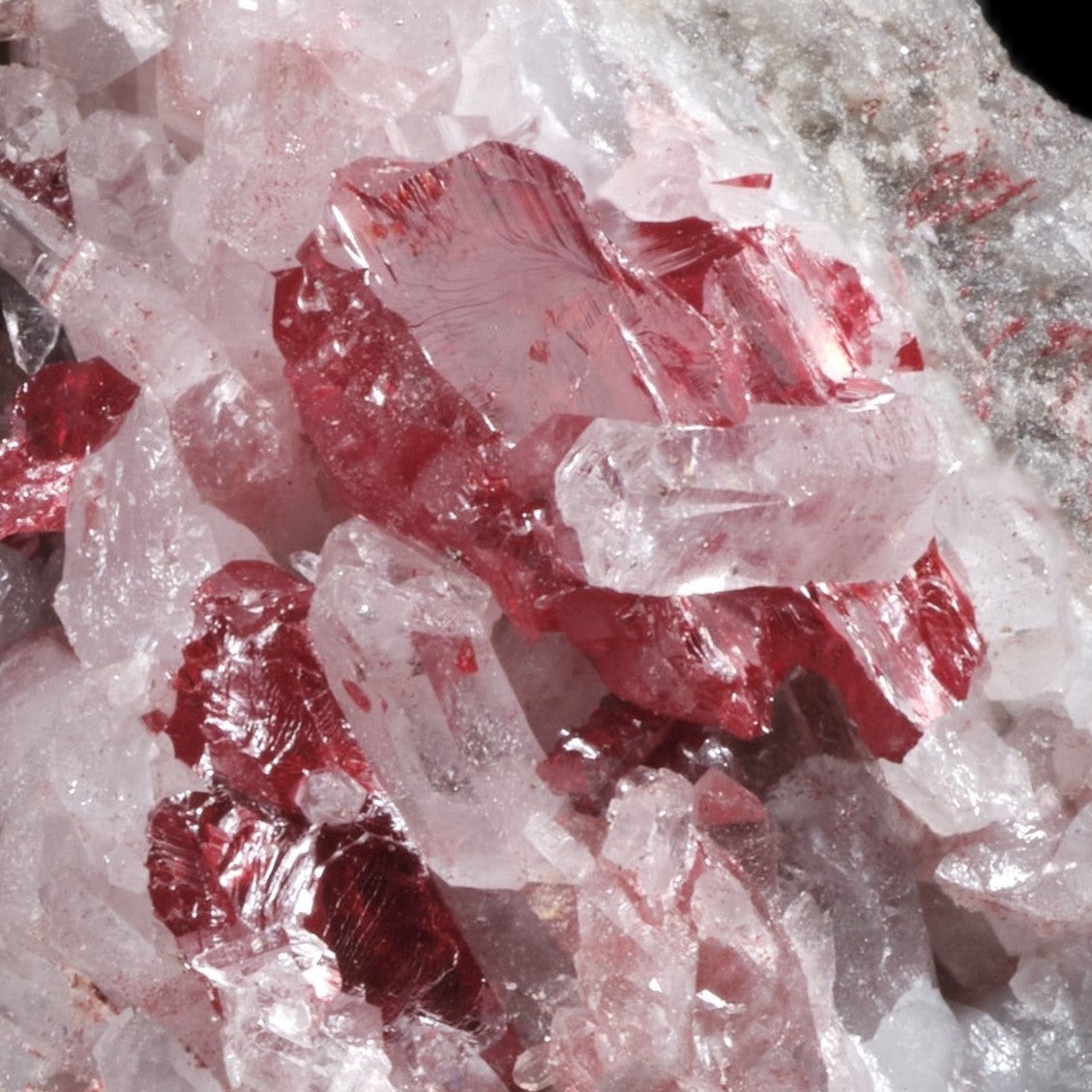 Cinnabar with Quartz