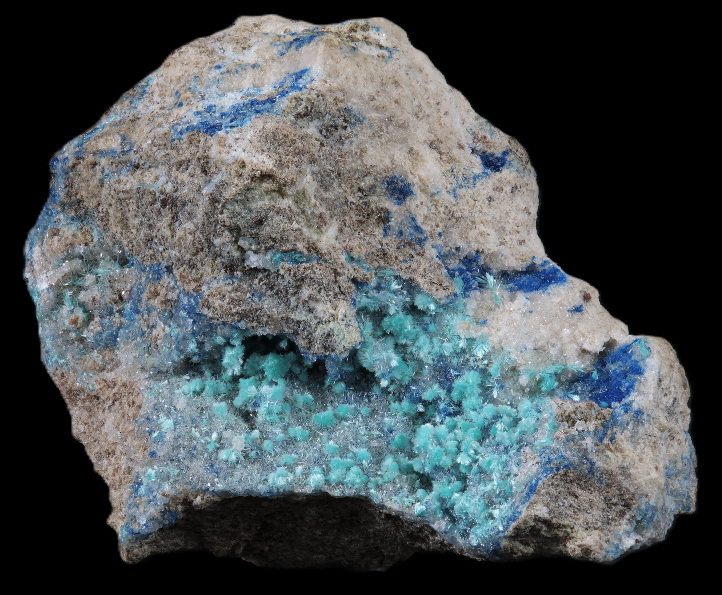 Dioptase with Kinoite and Apophyllite