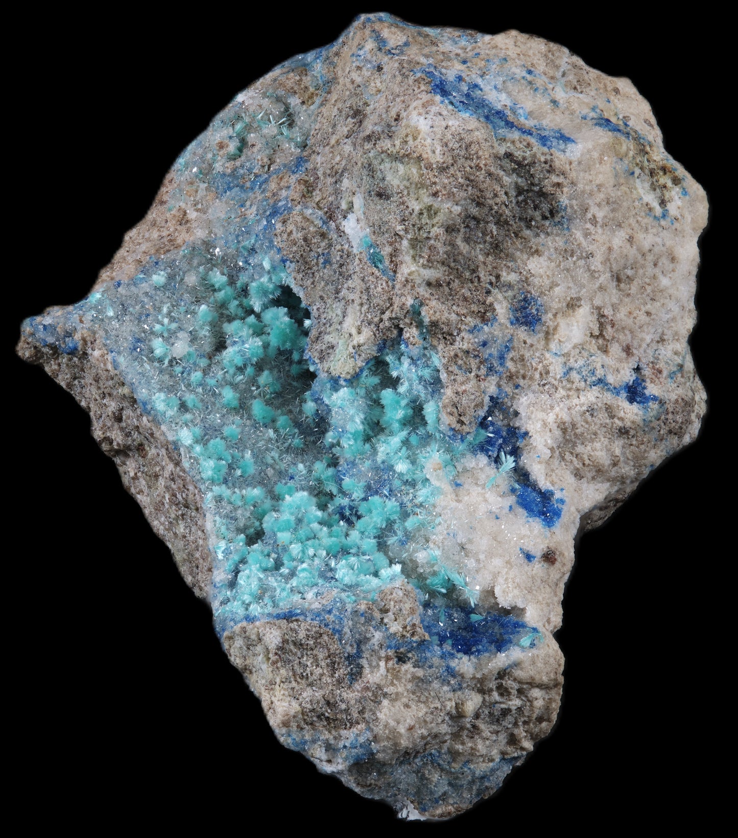 Dioptase with Kinoite and Apophyllite