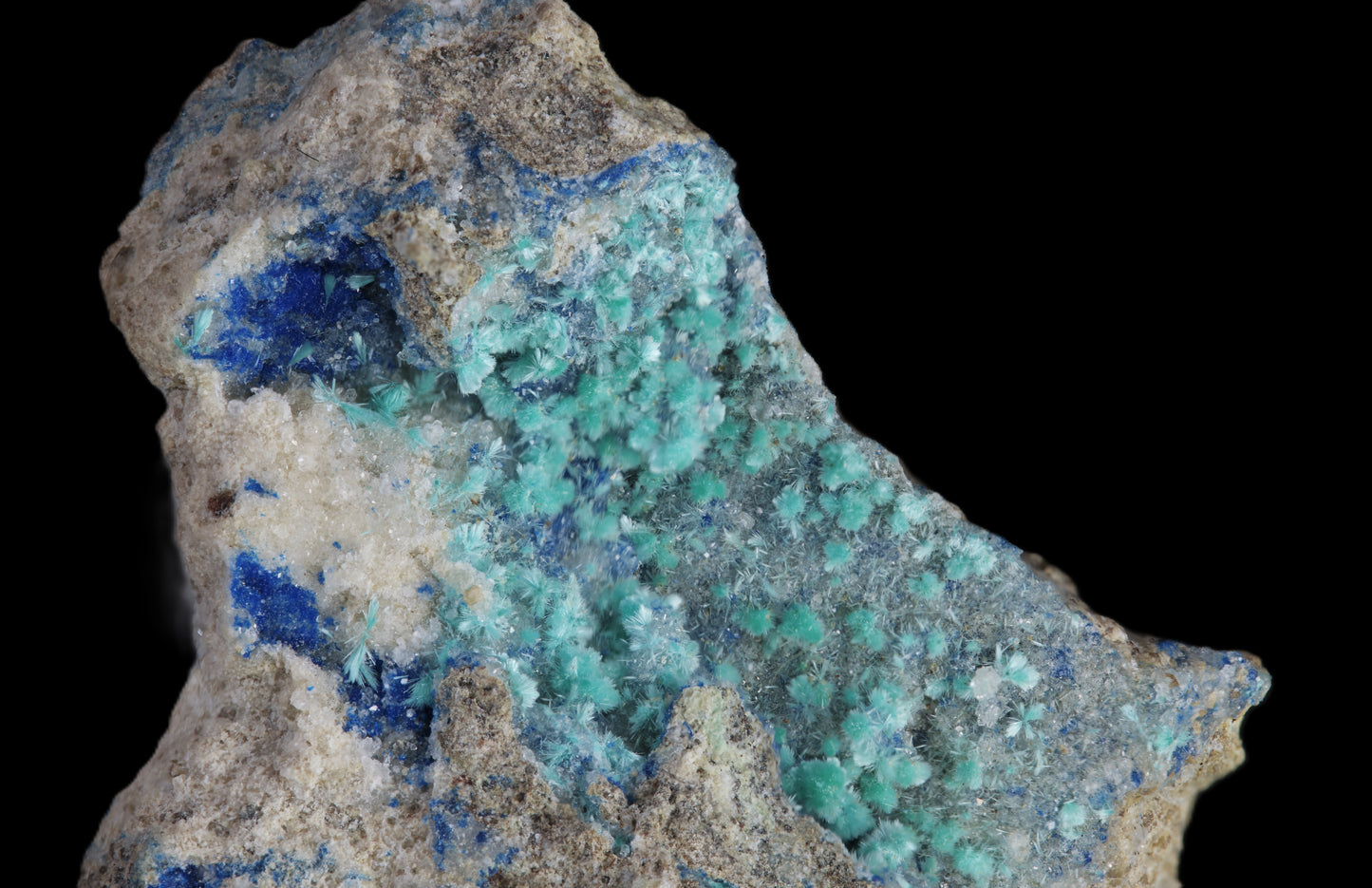 Dioptase with Kinoite and Apophyllite