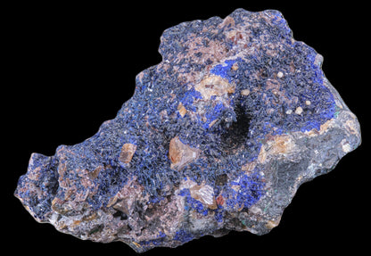 Wulfenite on Azurite with Dolomite and Smithsonite