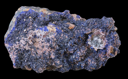 Wulfenite on Azurite with Dolomite and Smithsonite