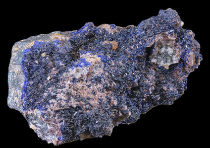 Wulfenite on Azurite with Dolomite and Smithsonite