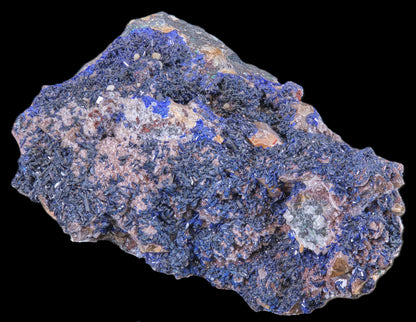 Wulfenite on Azurite with Dolomite and Smithsonite