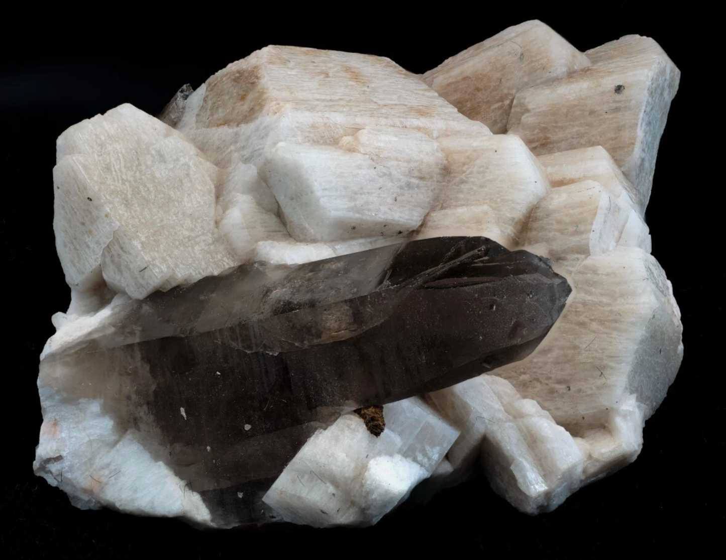 Smoky Quartz on Perthitic