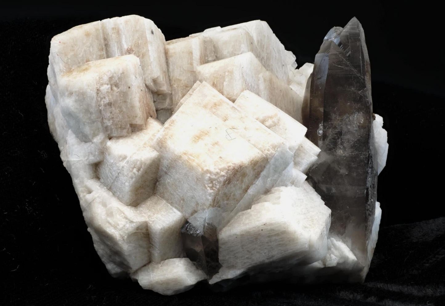 Smoky Quartz on Perthitic