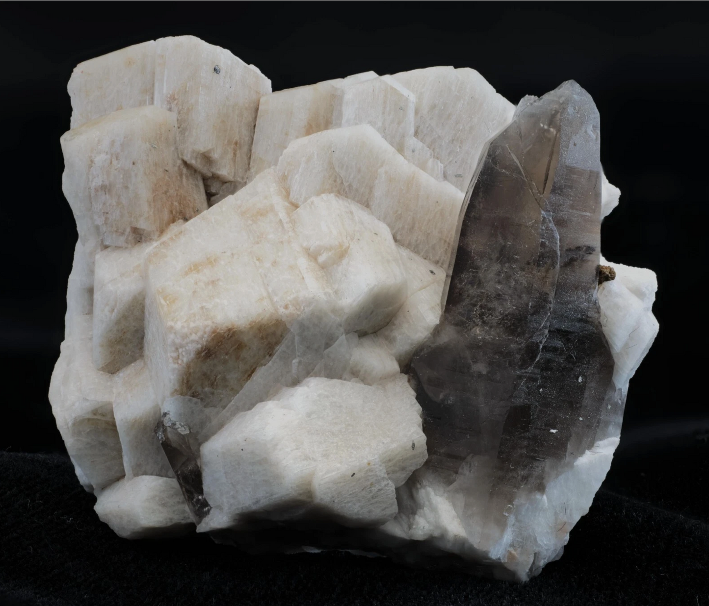 Smoky Quartz on Perthitic