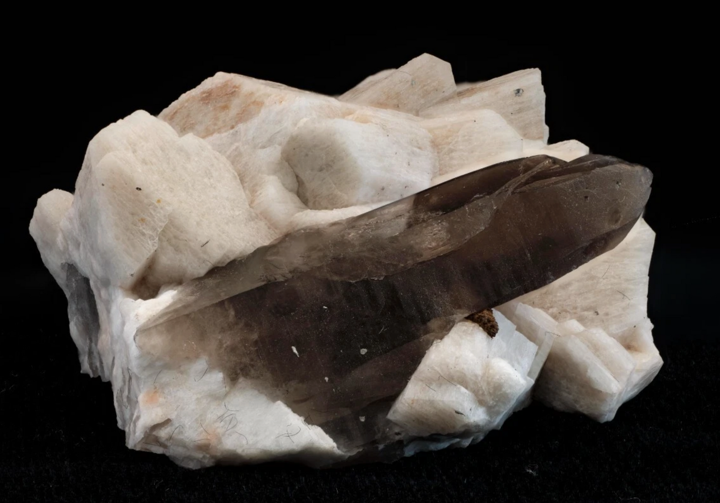 Smoky Quartz on Perthitic