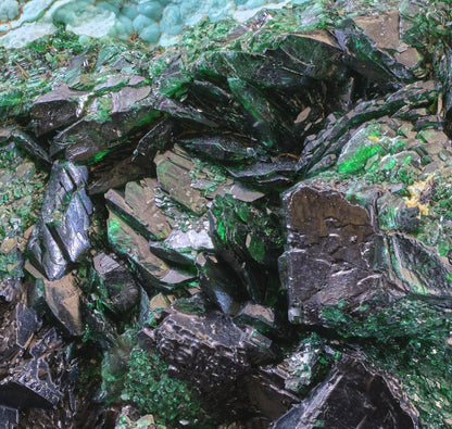 Malachite (Primary and as Ps. After Cuprite) and Chrysocolla