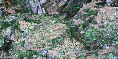 Malachite (Primary and as Ps. After Cuprite) and Chrysocolla