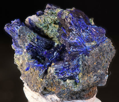 Azurite Crystal Cluster with Olivinite