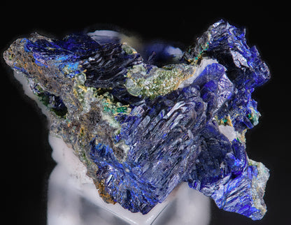 Azurite Crystal Cluster with Olivinite