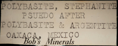 Wire Silver with Polybasite & Stephanite Ps. after Polybasite & Argentite