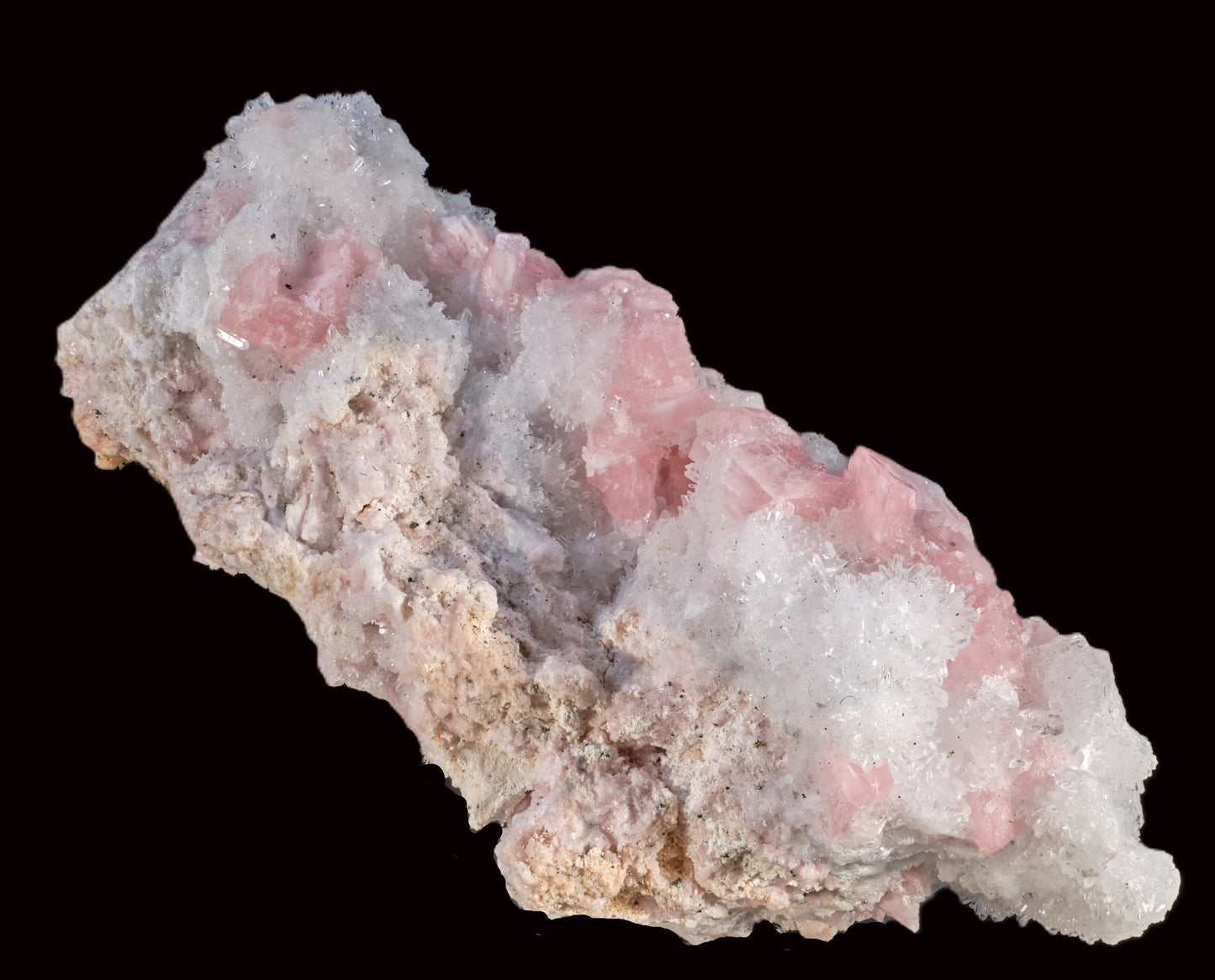 Rhodochrosite on Quartz
