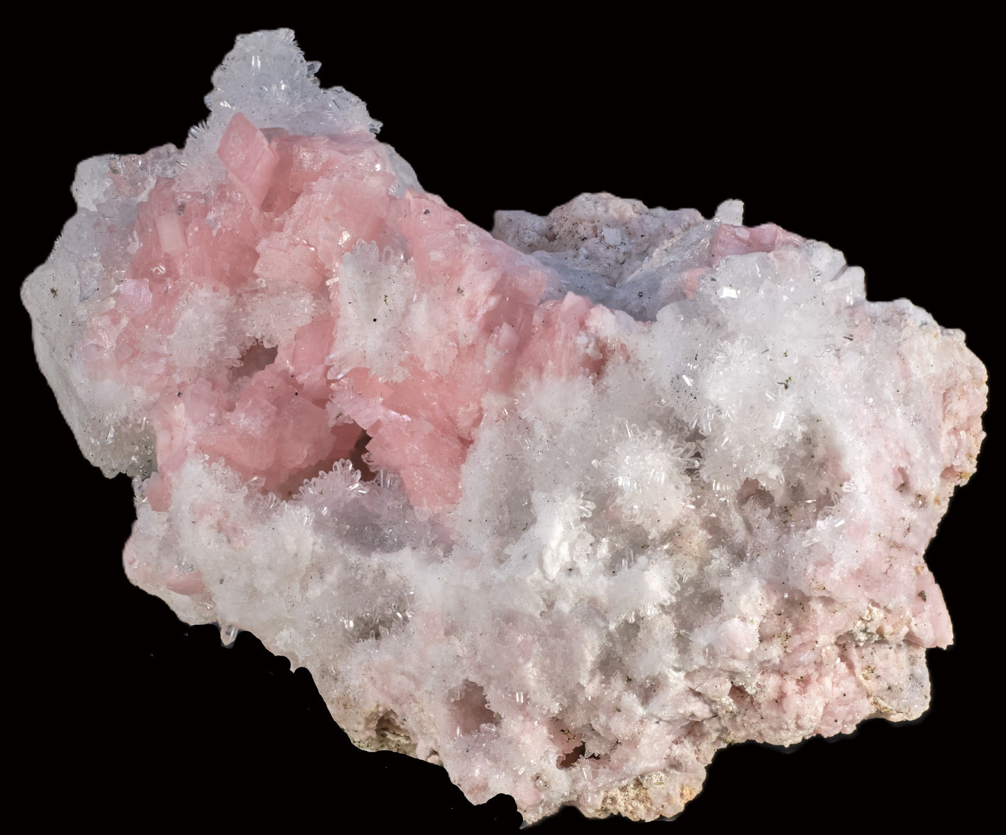 Rhodochrosite on Quartz