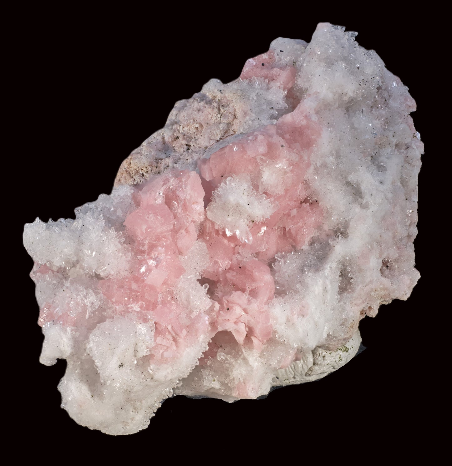 Rhodochrosite on Quartz