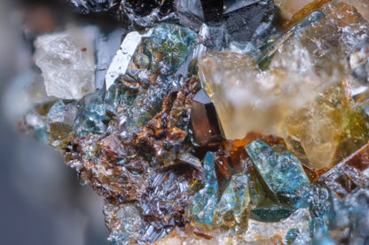 Kulanite with Lazulite, Siderite, and Quartz