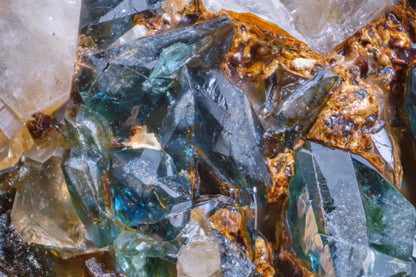 Kulanite with Lazulite, Siderite, and Quartz