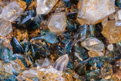 Kulanite with Lazulite, Siderite, and Quartz