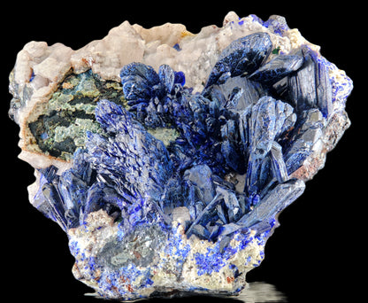 Azurite with Calcite