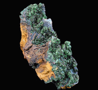 Libethenite with Plancheite and Pseudomalachite