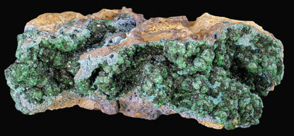Libethenite with Plancheite and Pseudomalachite