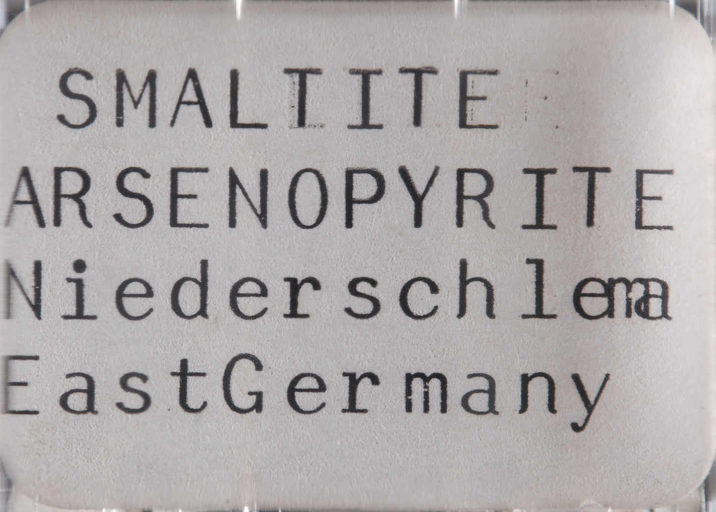 Skutterudite var. Smaltite with Arsenopyrite