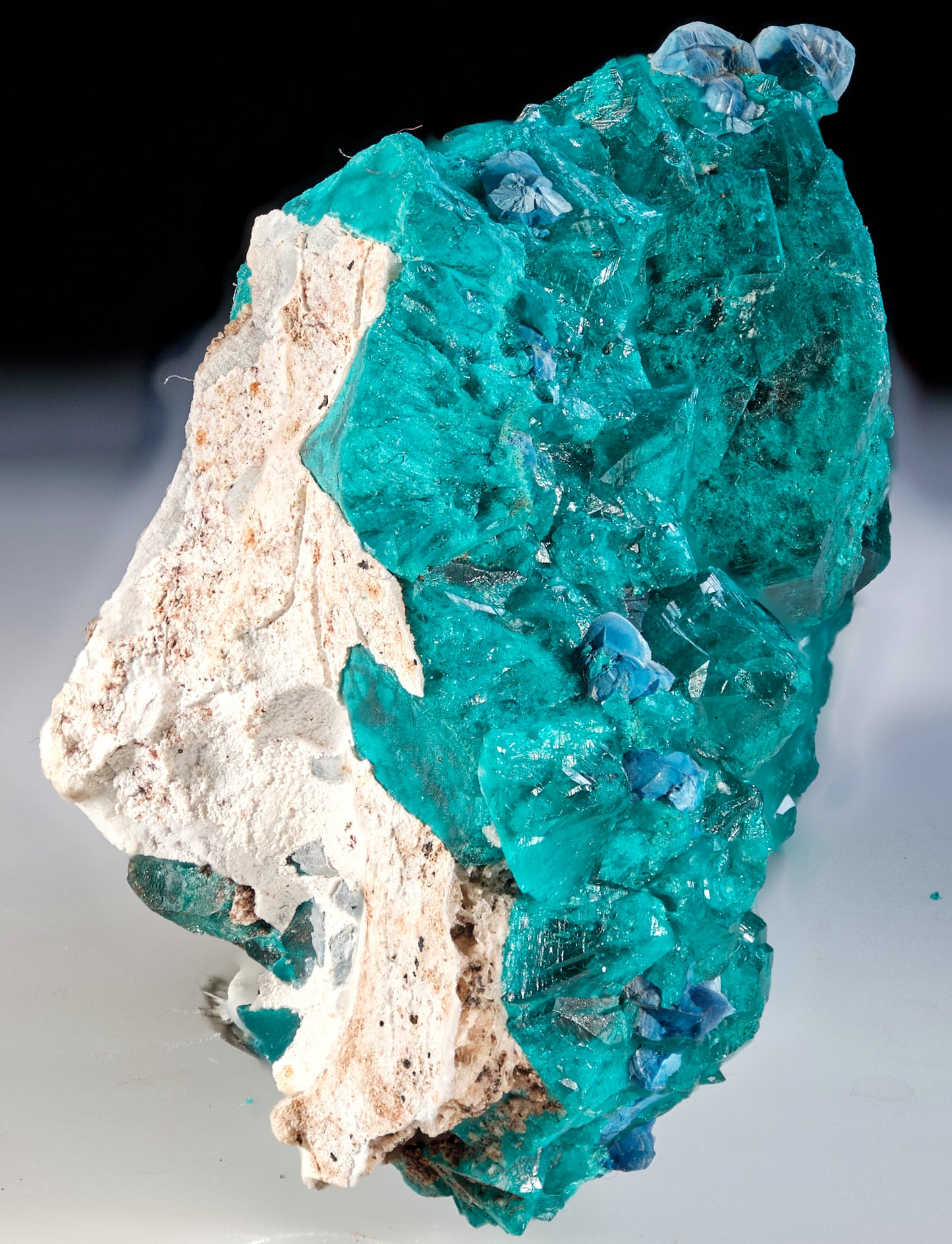Dioptase, Shattuckite, and Malachite