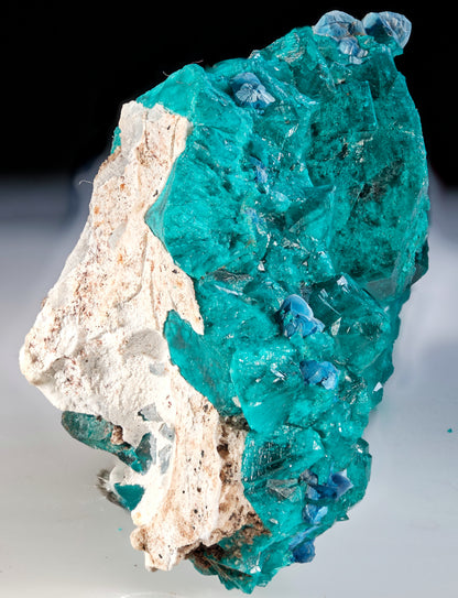 Dioptase, Shattuckite, and Malachite