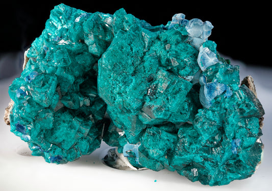 Dioptase, Shattuckite, and Malachite