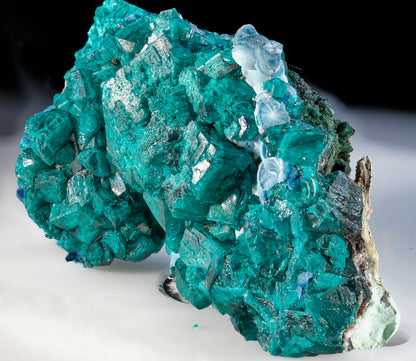 Dioptase, Shattuckite, and Malachite