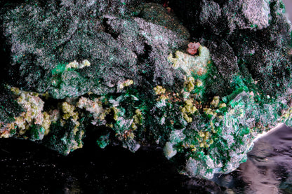 Malachite Ps. after Azurite with Wulfenite