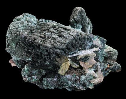 Malachite Ps. after Azurite with Wulfenite